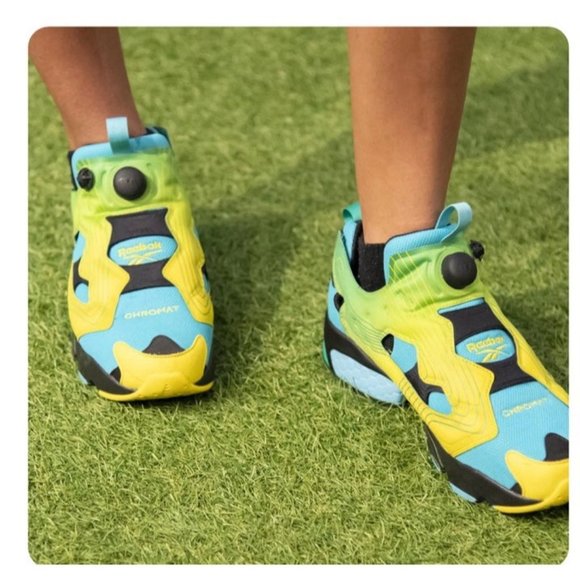 Reebok sneakers shoes sports athletic green blue rare  Fury main image 11